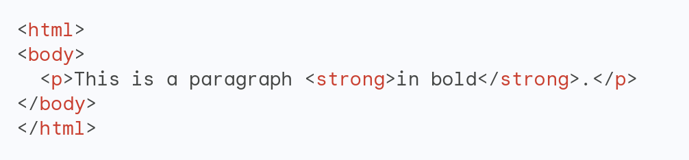 common text tags in html, <b> and <strong> tag