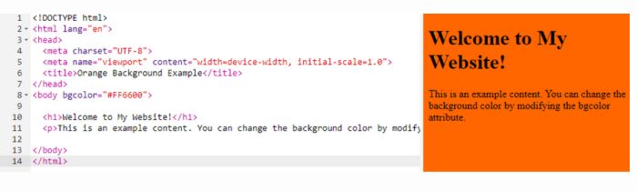 how to add background color in html